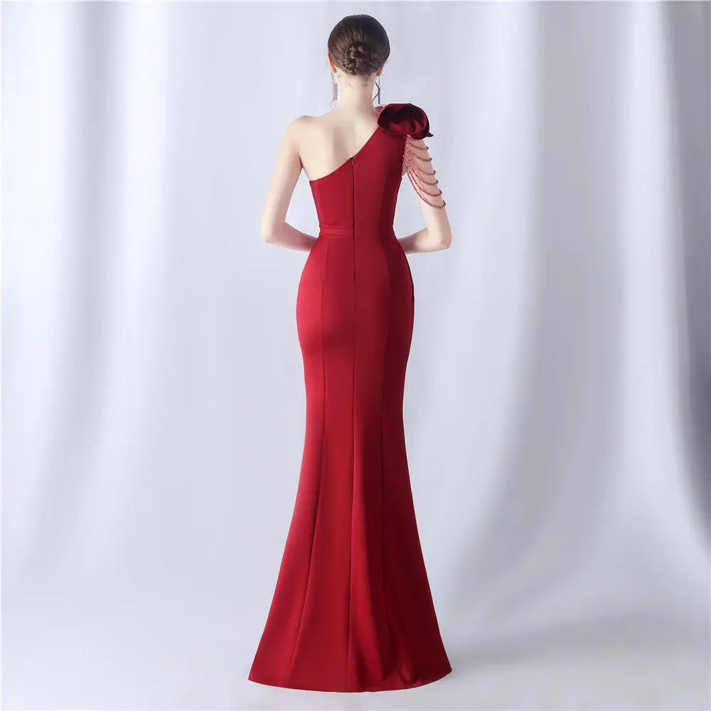 Crafted Flower With Beading Formal Dress