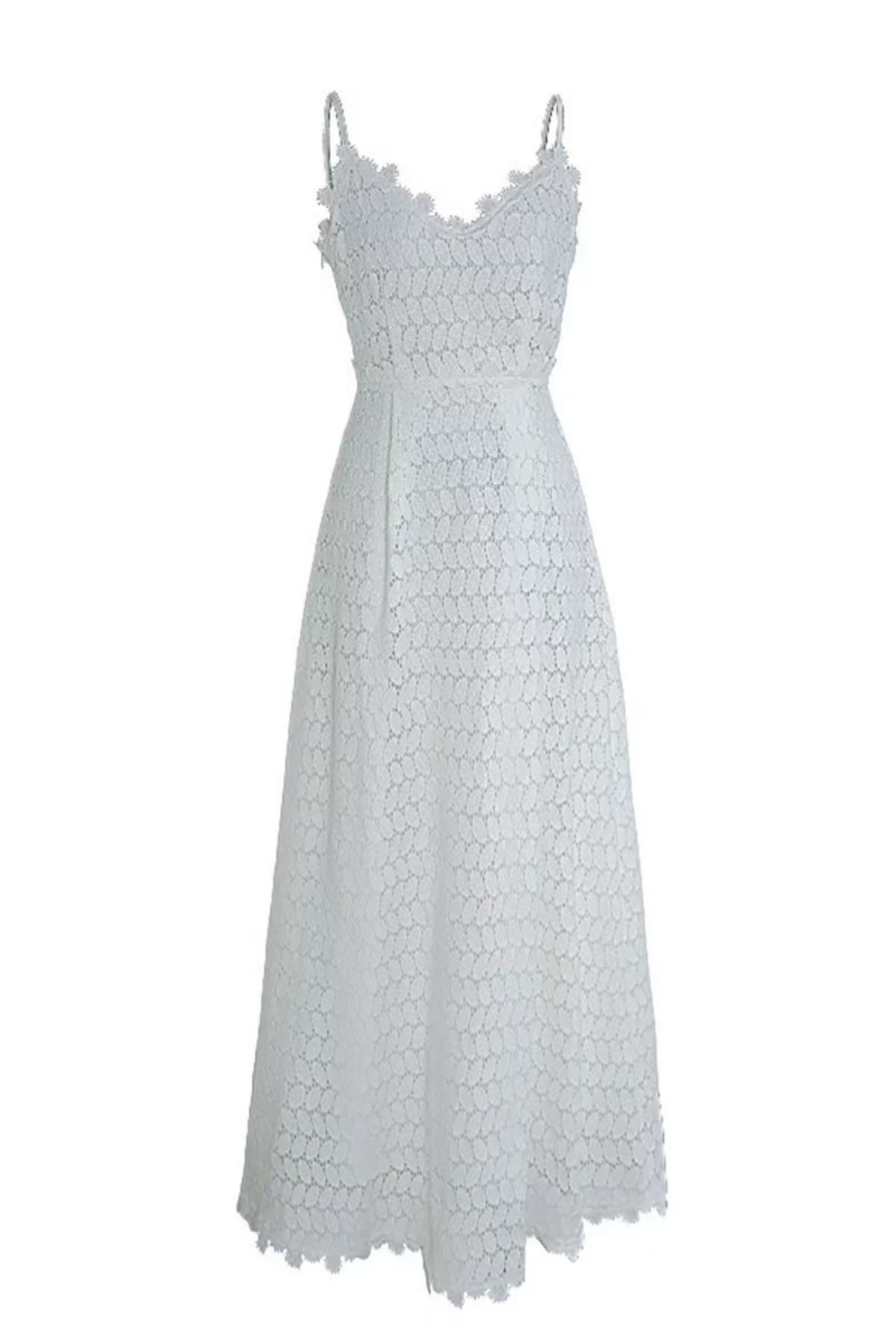 Floral White Cami Vacation Maxi Dress