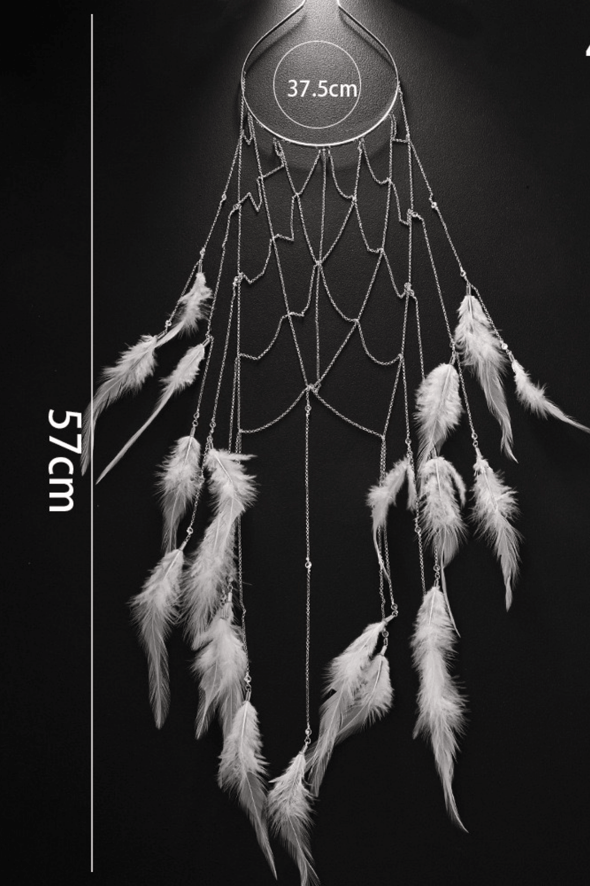 White Feather Cascade Head Chain