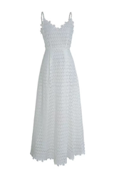 Floral White Cami Vacation Maxi Dress