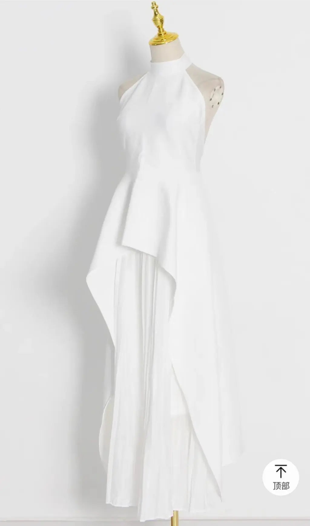 Bandage Halter Maxi Dress in White