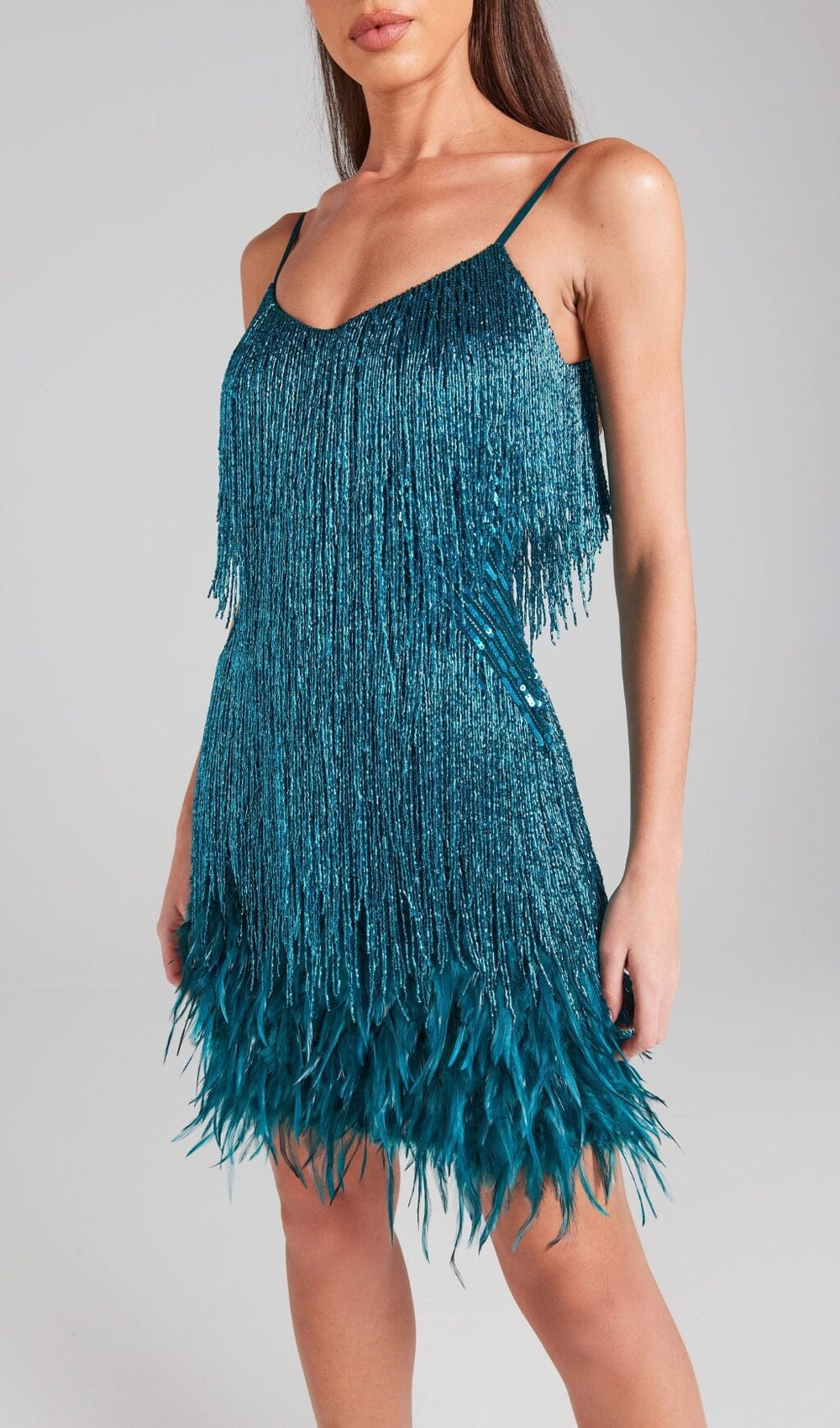 Feather Mini Dress