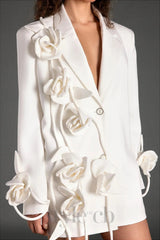 Long Sleeve 3D Flower Blazer