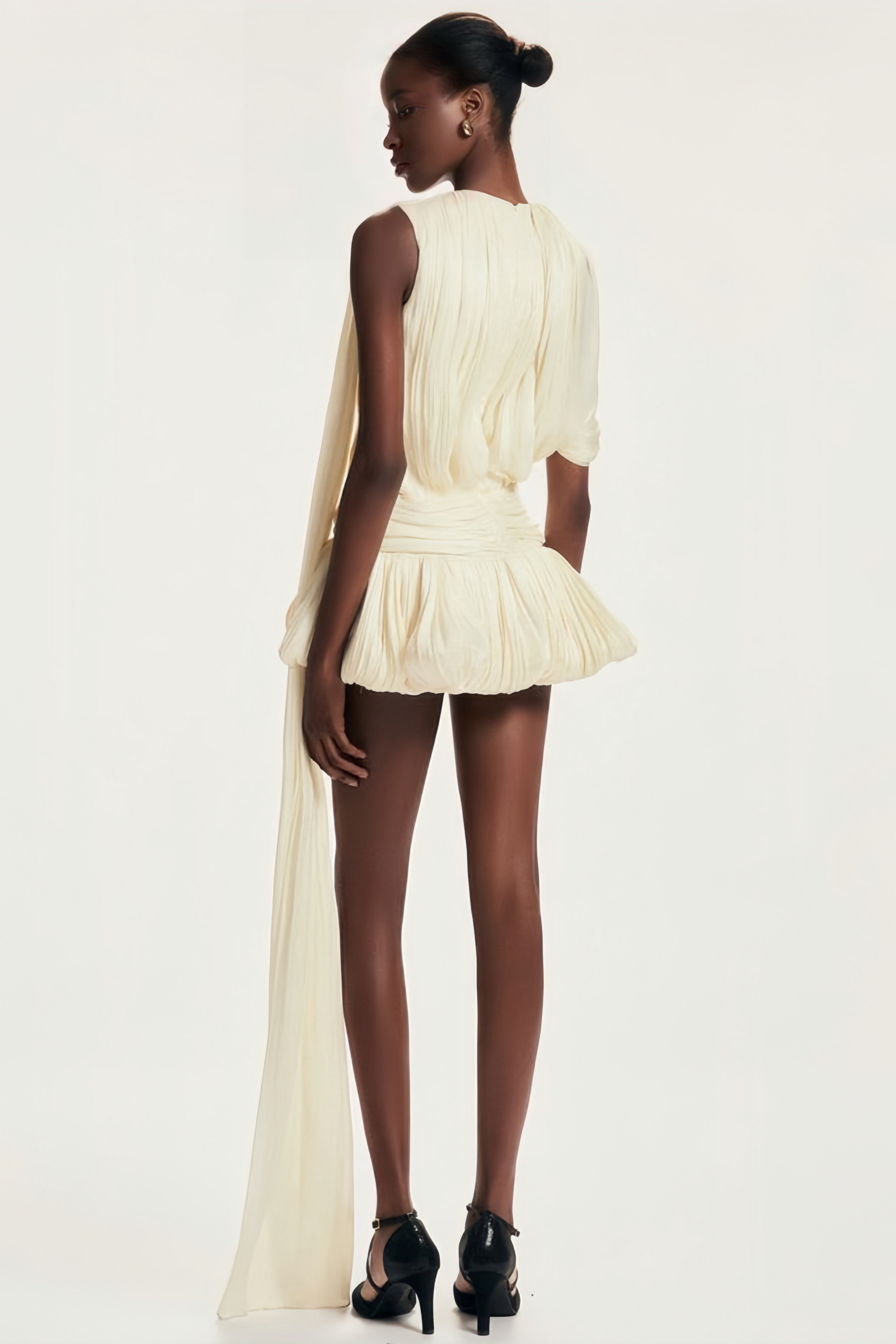 Mini Dress with Ribbon Design Accent
