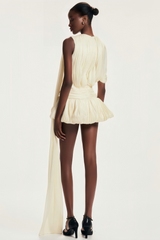 Mini Dress with Ribbon Design Accent