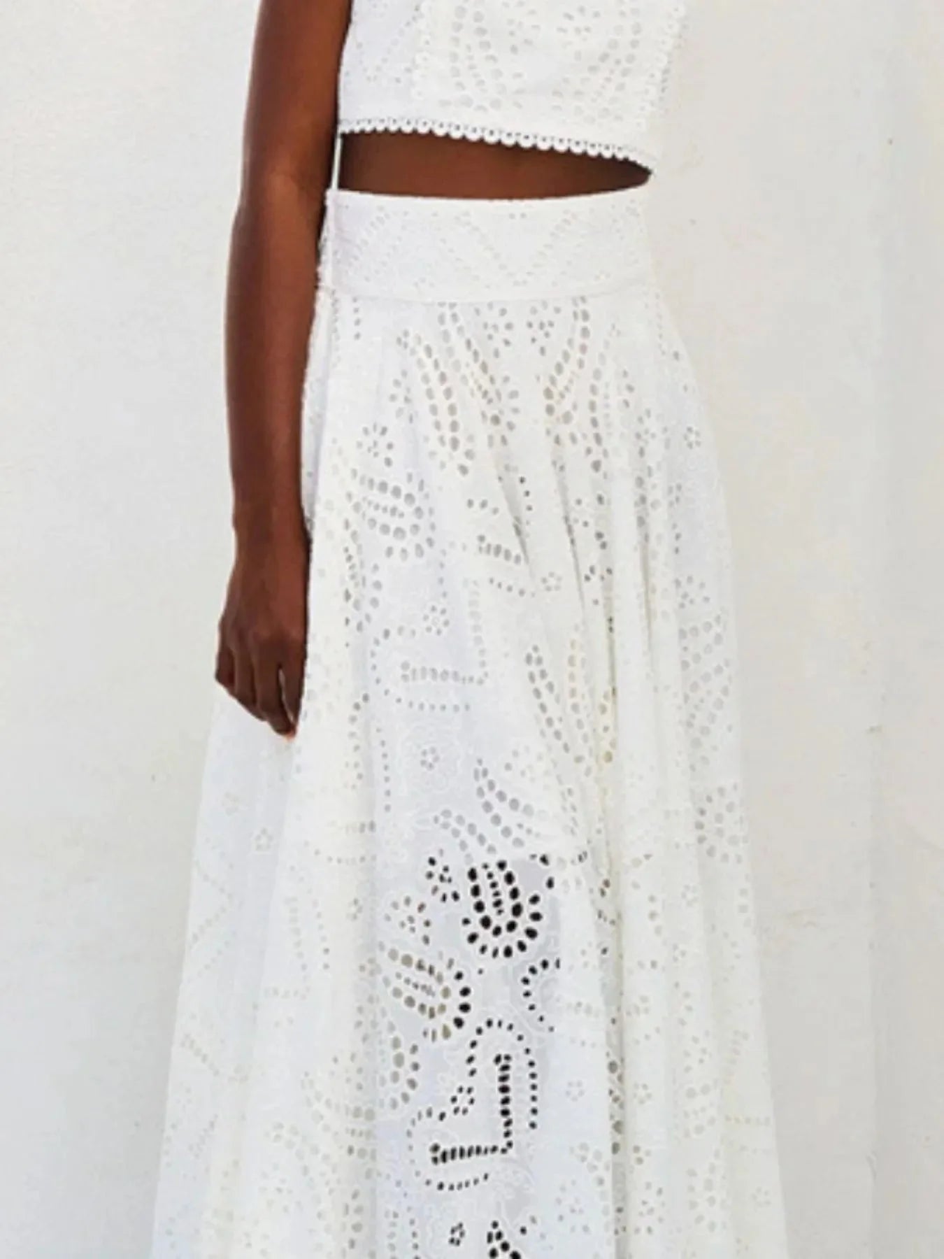 Lace Top and Maxi Skirt Set