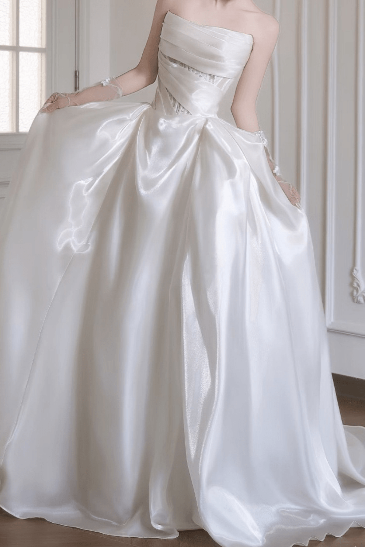 Satin Ball Gown Wedding Dress
