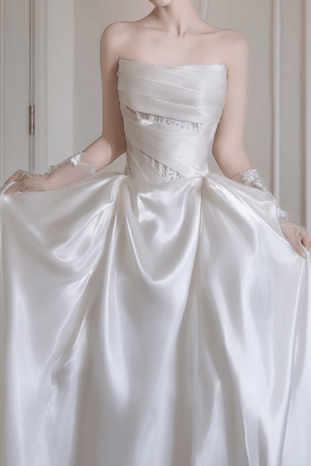 Satin Ball Gown Wedding Dress
