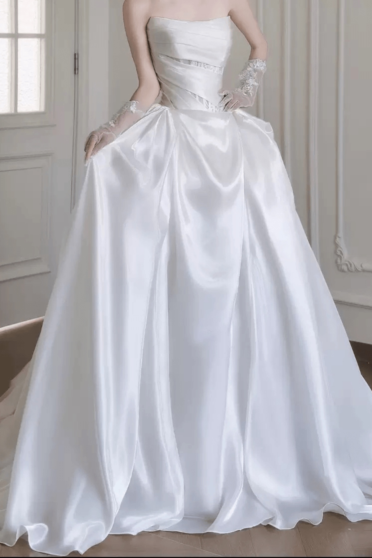 Satin Ball Gown Wedding Dress