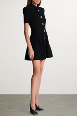 Black Knitted Mini Dress