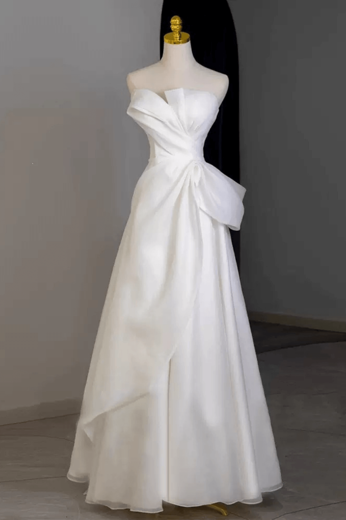 Satin Accent A-Line Wedding Dress