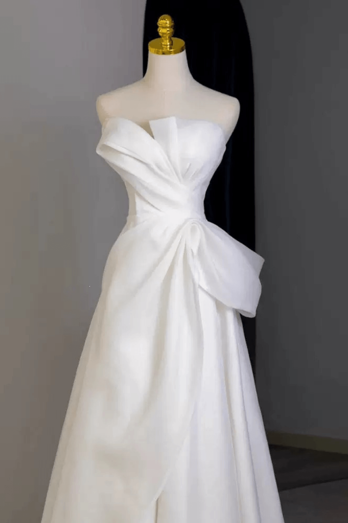 Satin Accent A-Line Wedding Dress