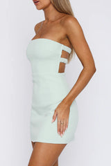 Backless Slim Mini Dress in Mint