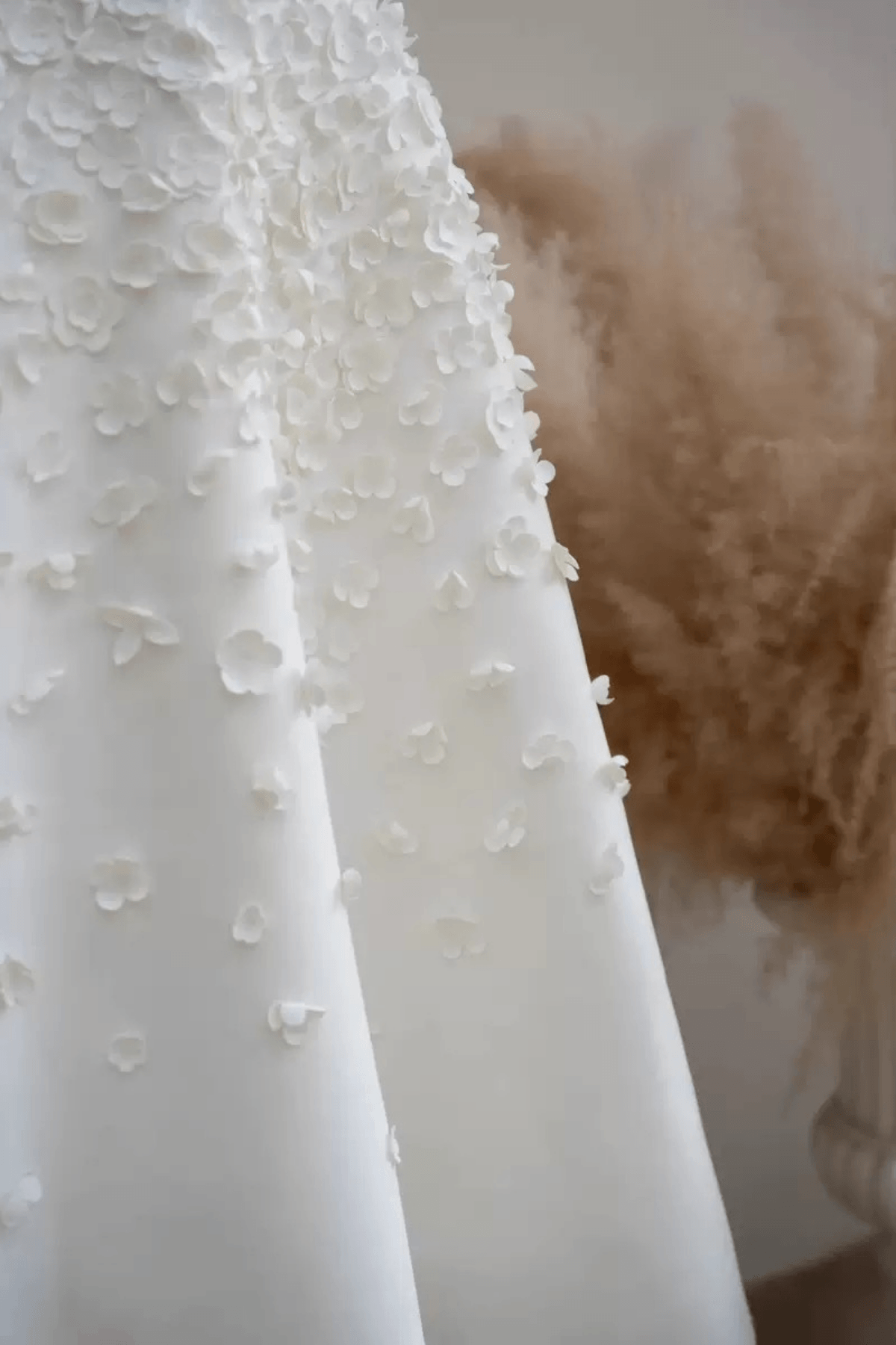 White 3D Floral Sleeveless A-Line Midi Dress