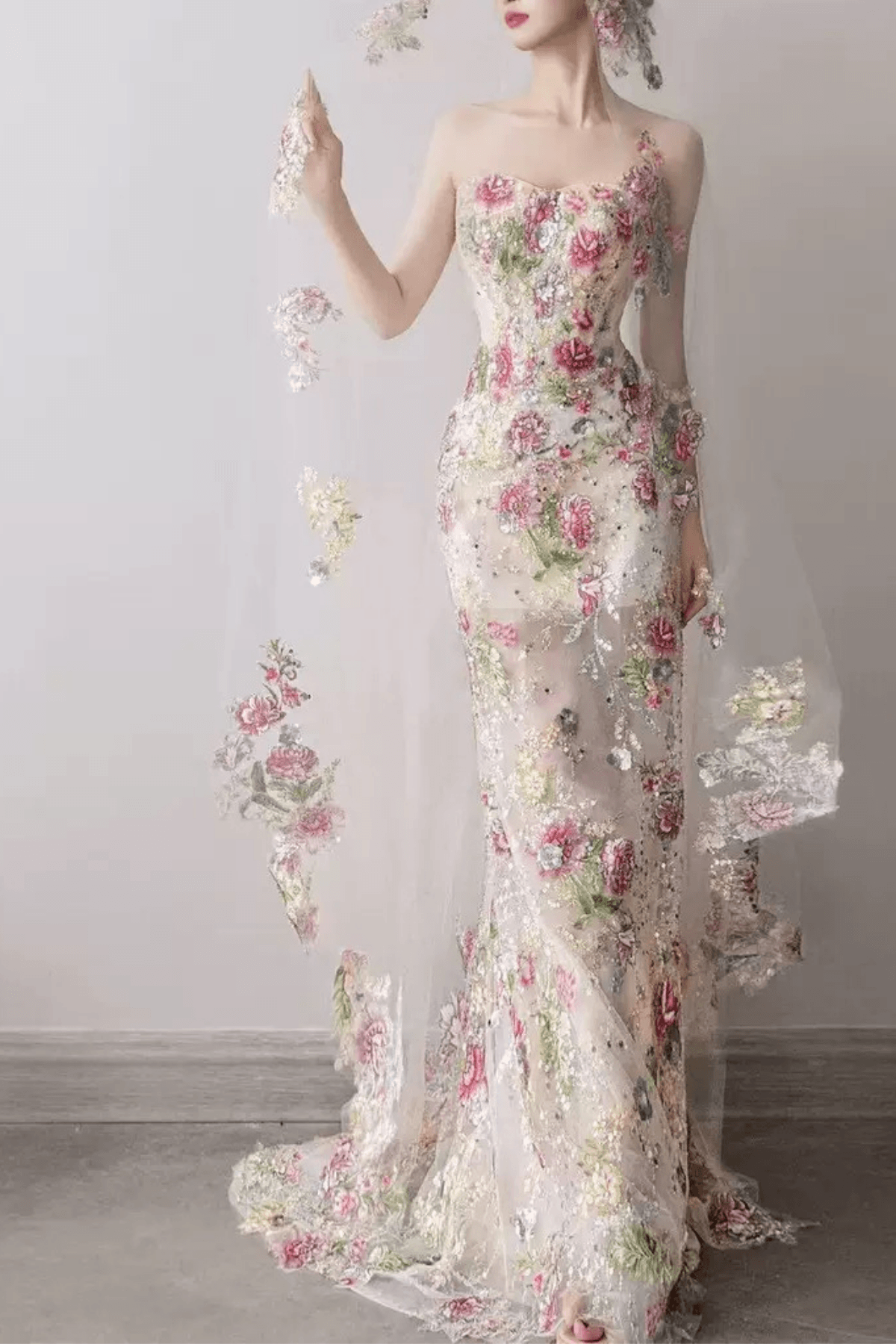 Floral Embroidery Dress