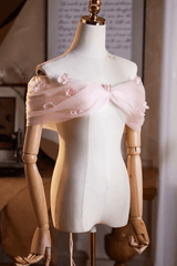 Pink 3D Floral Sheer Off-Shoulder Shawl
