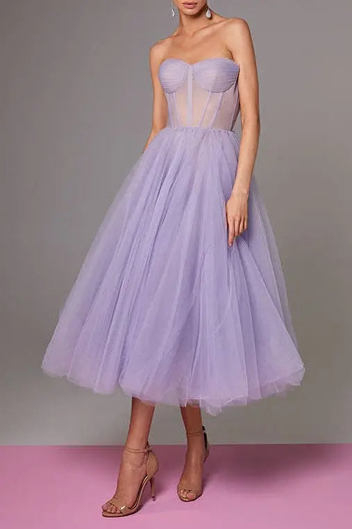 Puffy Midi Dress