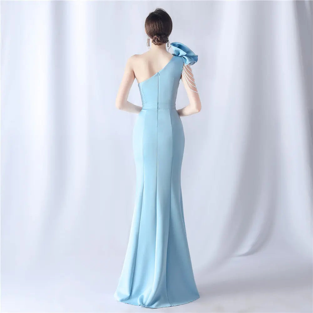 Crafted Flower With Beading Formal Dress