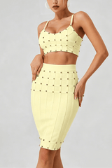 Two Piece Bodycon Midi Party Dress