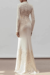 Lace Patchwork Long Sleeve Dress