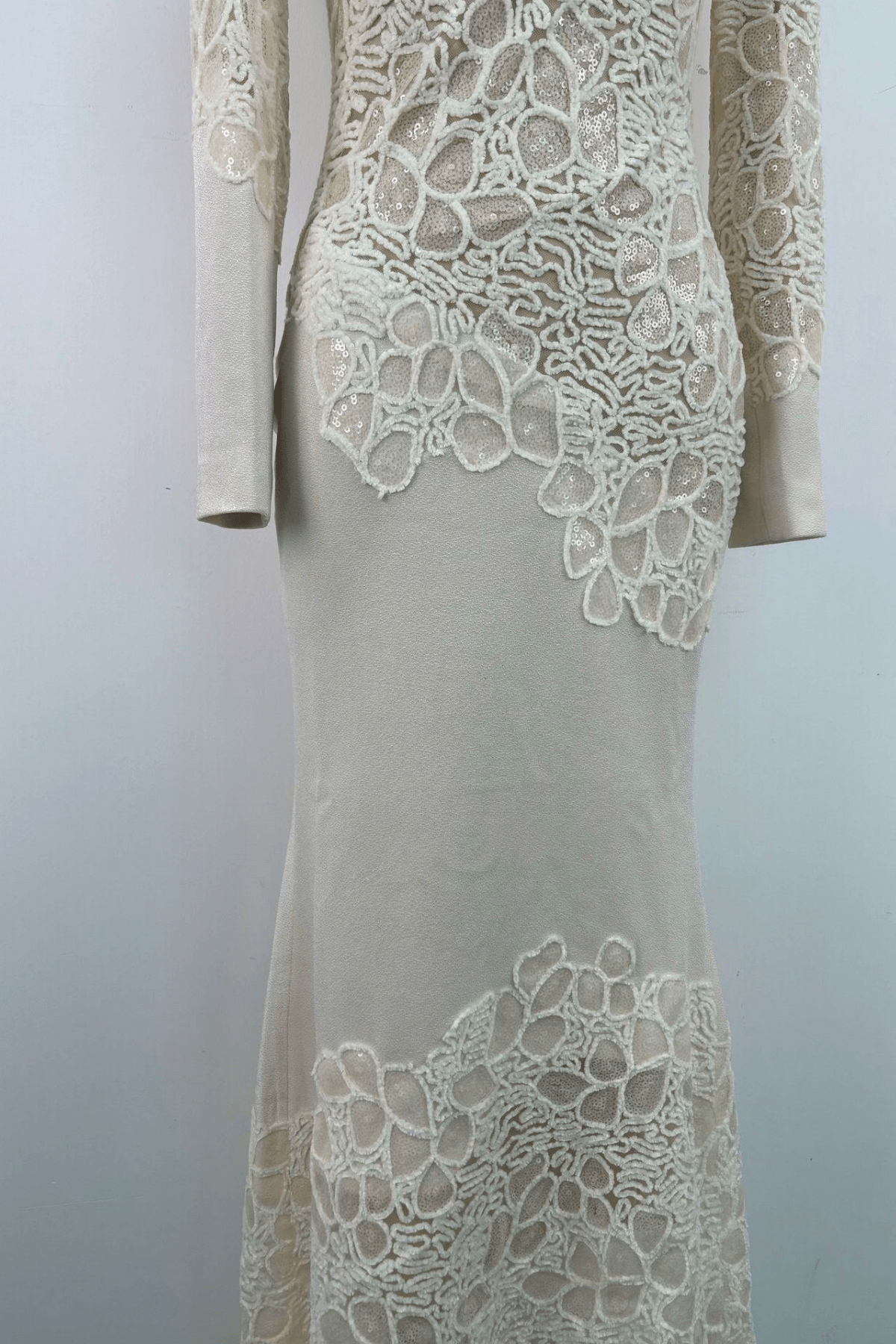 Lace Patchwork Long Sleeve Dress