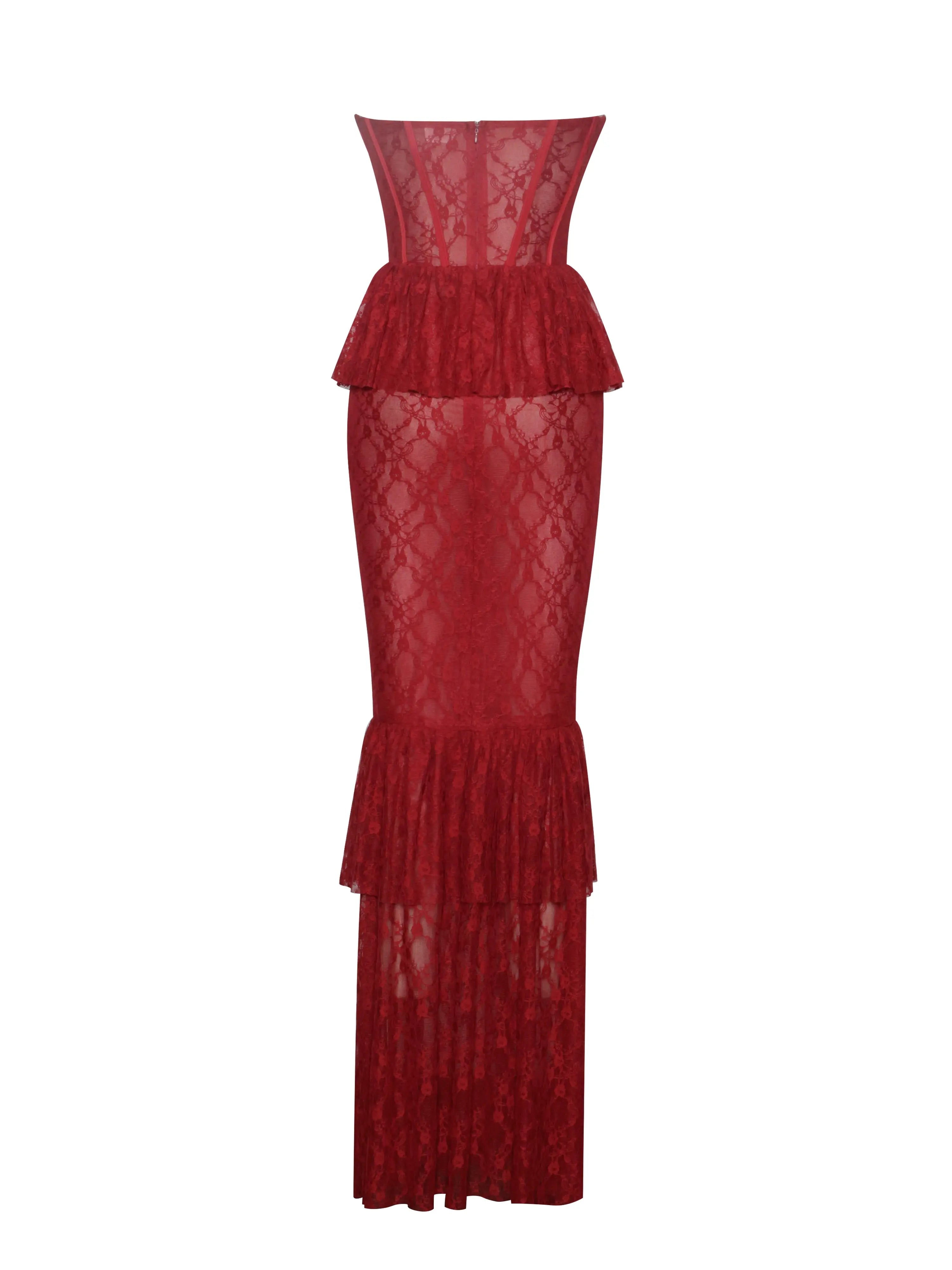 Lace Corset Maxi Dress