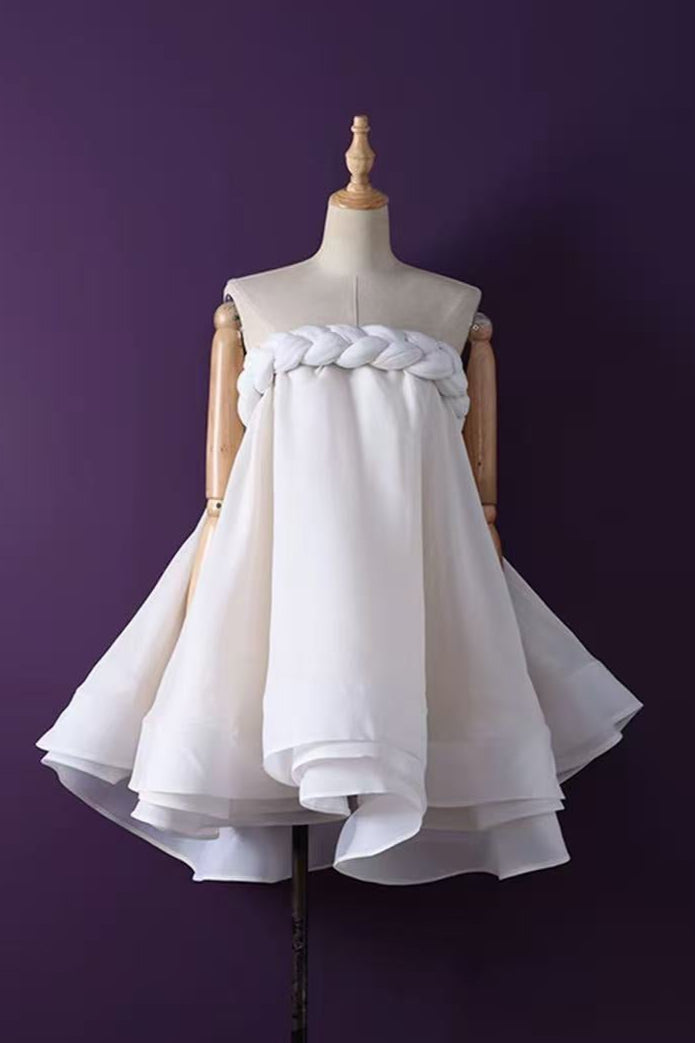 Rope Top Skirt in Beige
