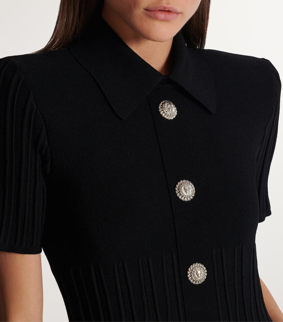 Black Knitted Mini Dress