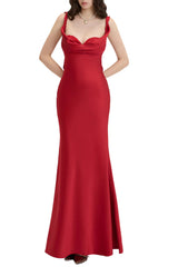 Corset Bodycon Maxi Dress in Red