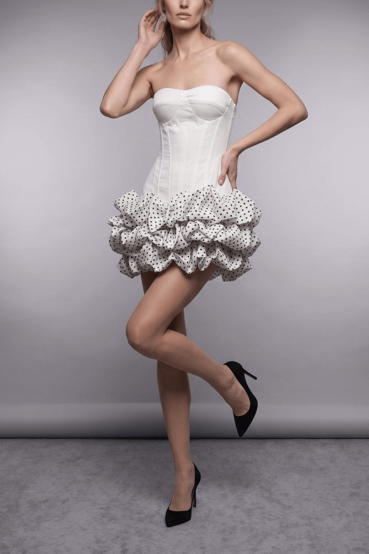 Corset Ruffle Mini Dress
