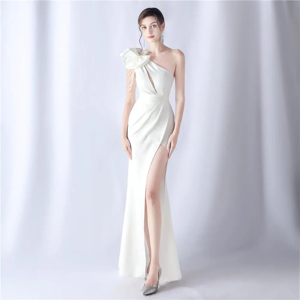 Crafted Flower With Beading Formal Dress