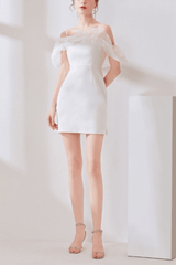 Off Shoulder White Dress