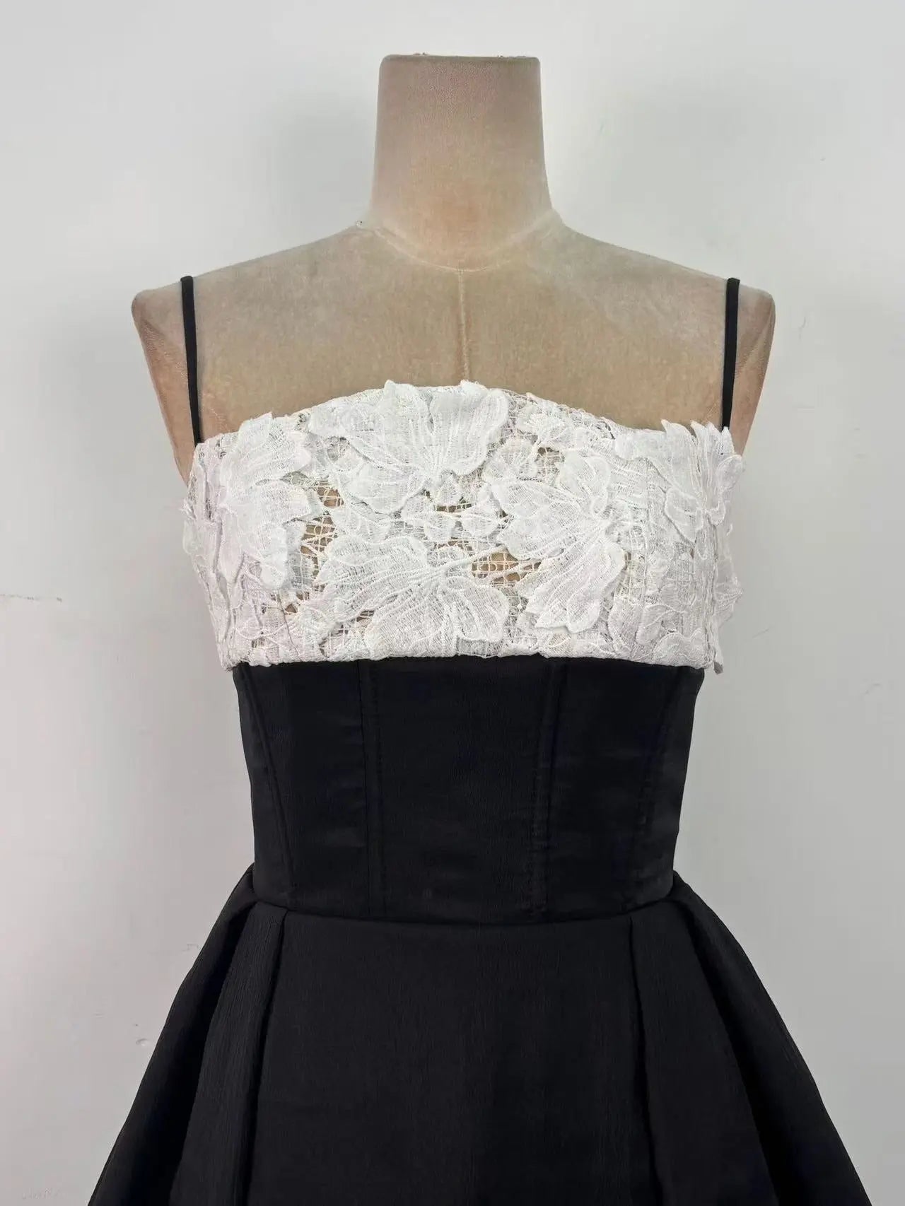 A-line Corset Waist Mesh Midi Dress
