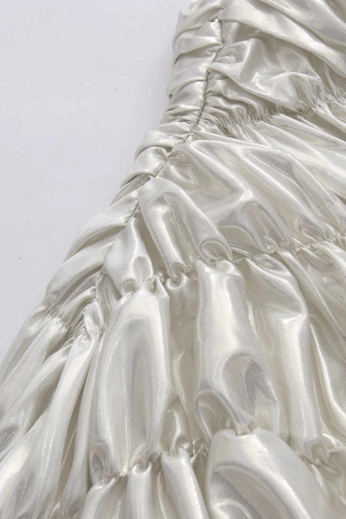 One Shoulder Ruched Asymmetrical Satin Dress