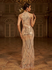 Sequin Chain Prom Dress