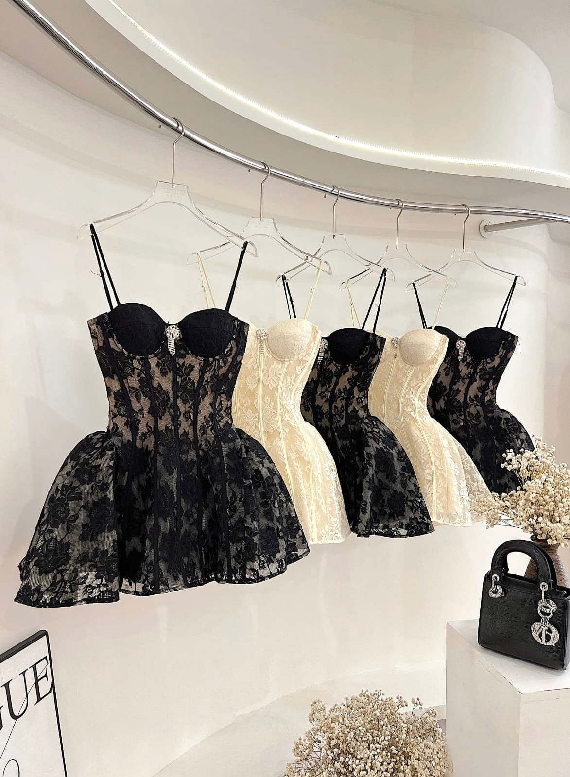 Corset Lace Mini Dress
