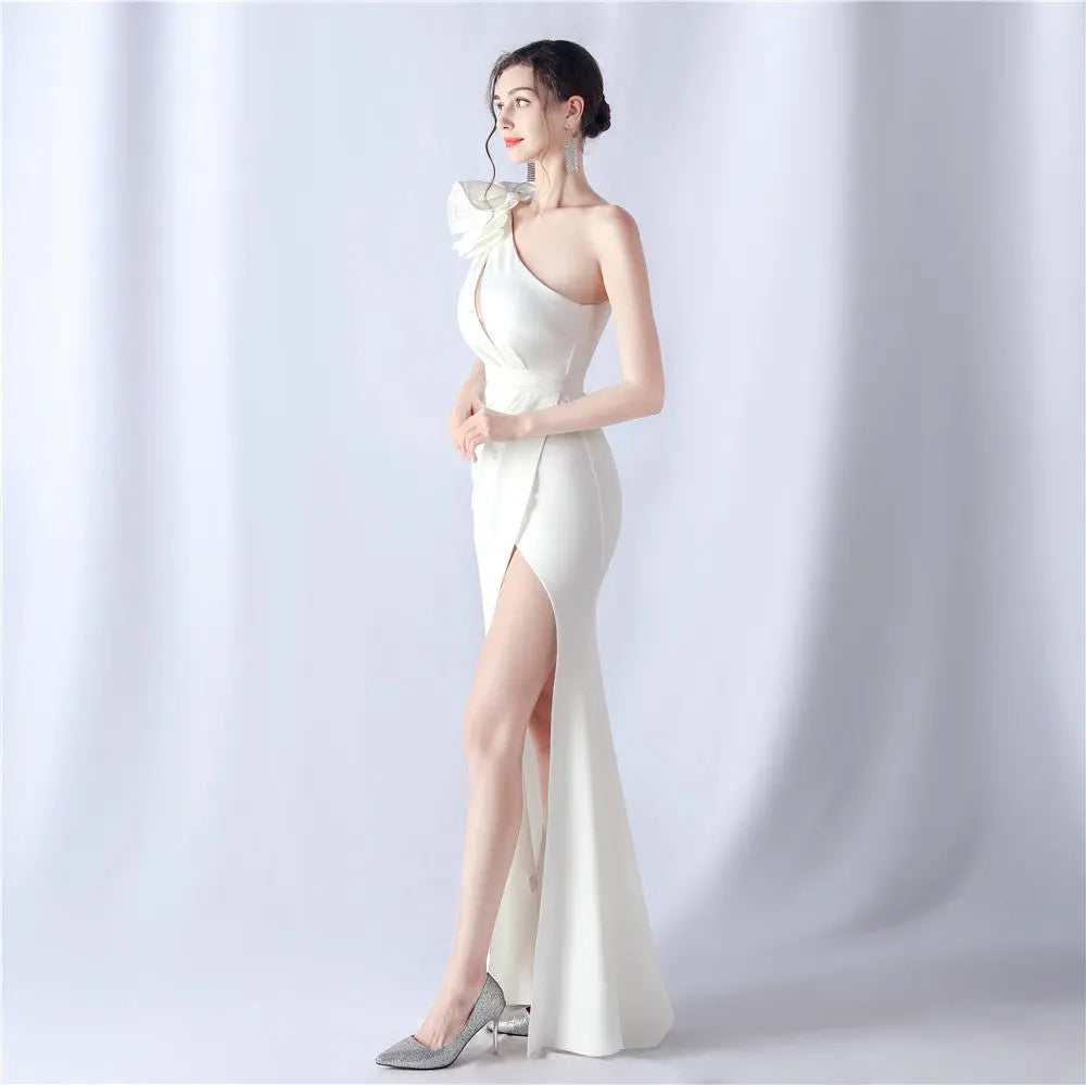 Crafted Flower With Beading Formal Dress