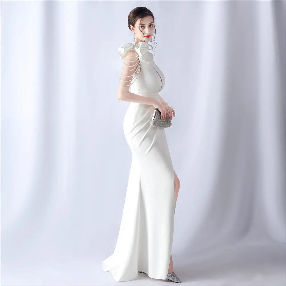 Crafted Flower With Beading Formal Dress