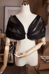 Black Sheer Off Shoulder Shawl