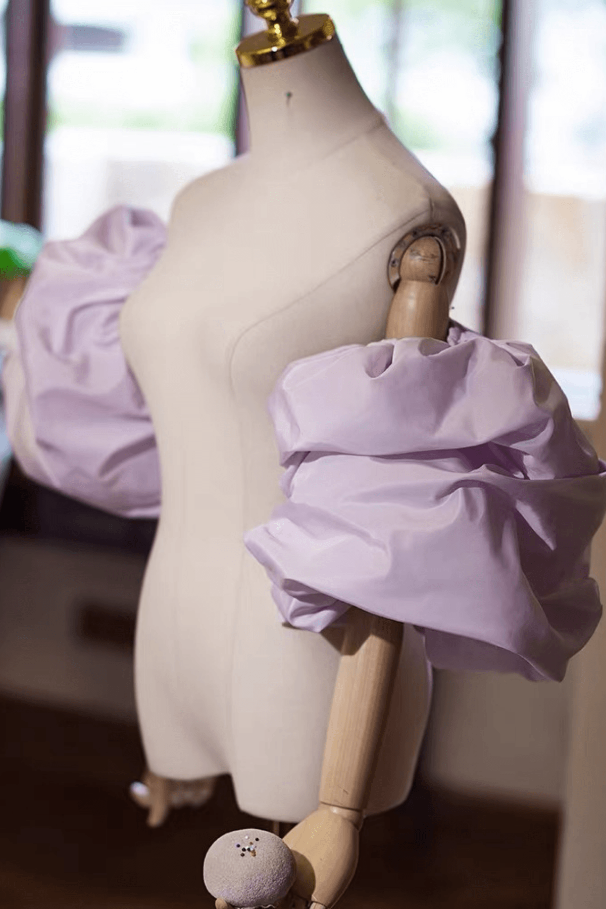 Puffy Ruched Detachable Sleeves