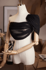 Black Sheer Off Shoulder Shawl