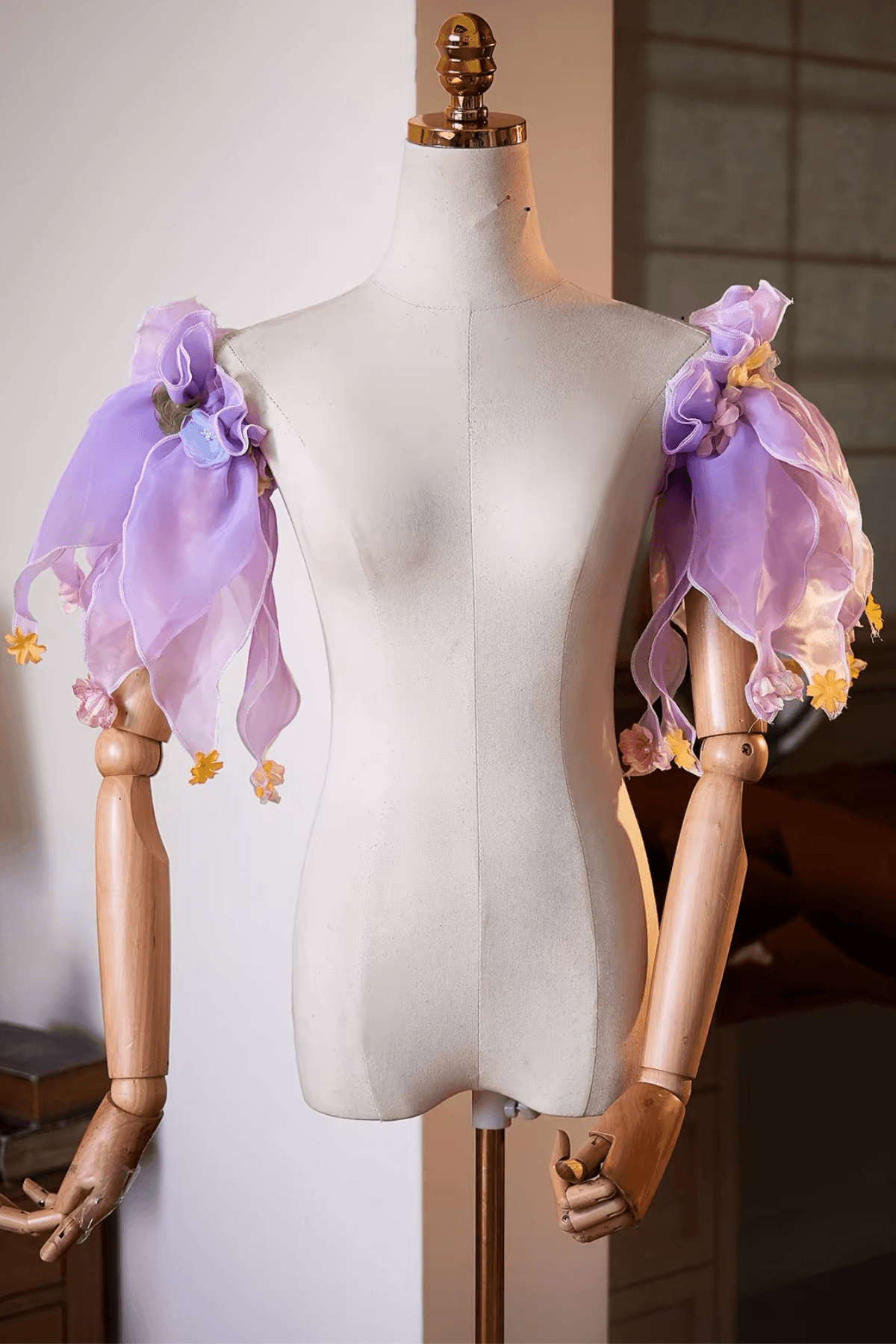 Organza Floral Detachable Sleeves