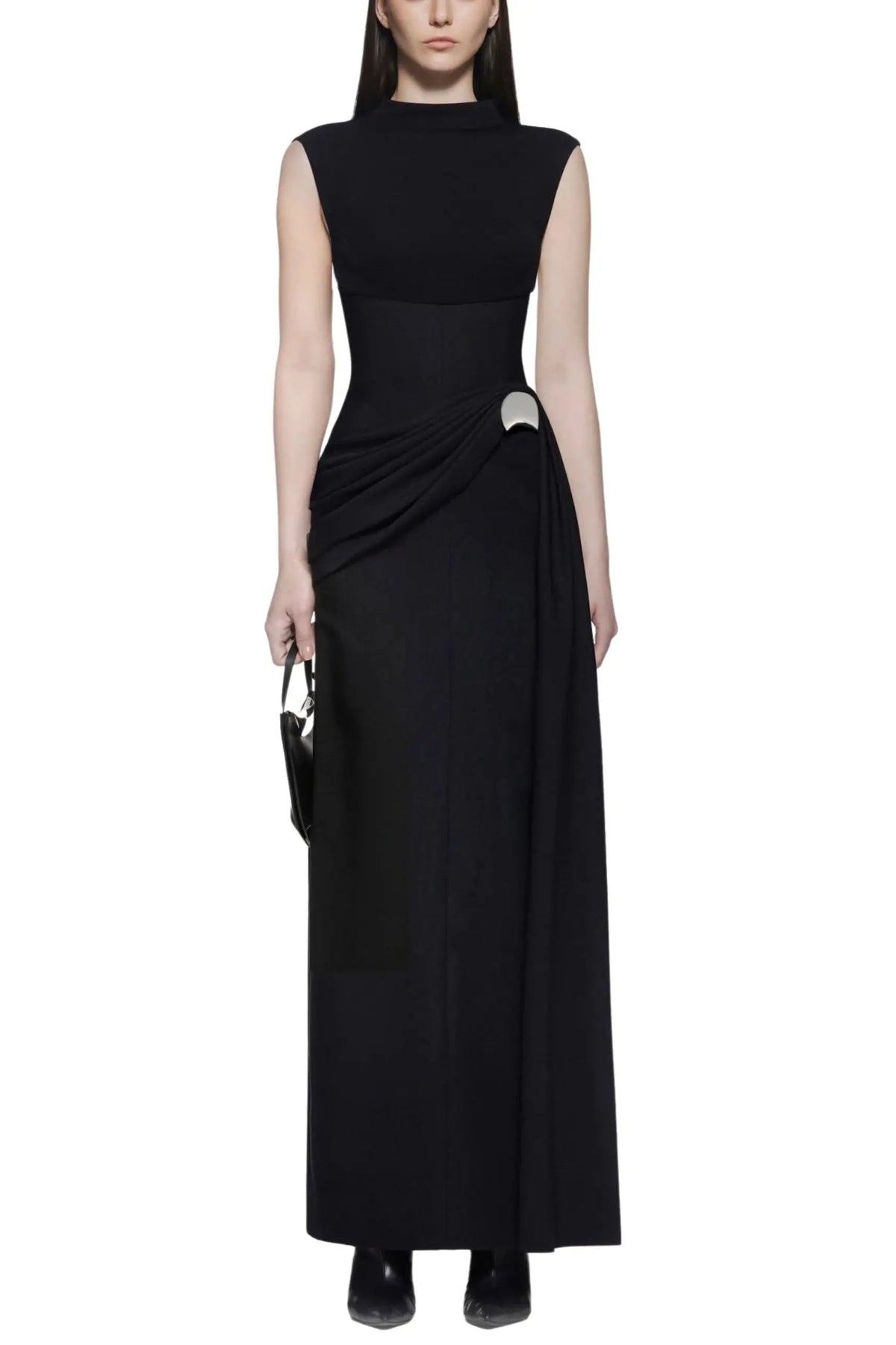 Knit Maxi Dress in Black