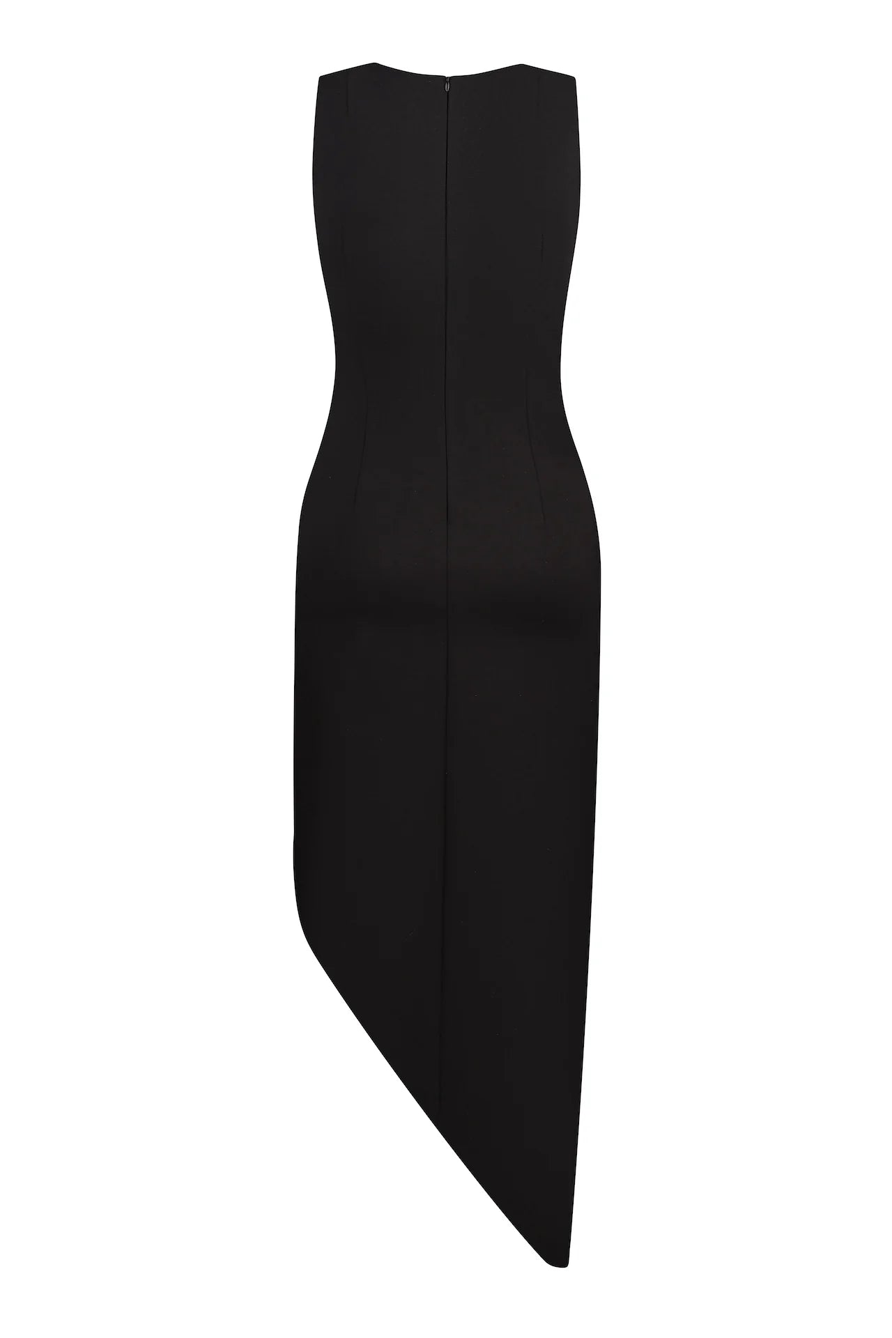 Crystal Rose Detailed High-Black Dress