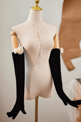 3D Flower Decorated Long Gloves