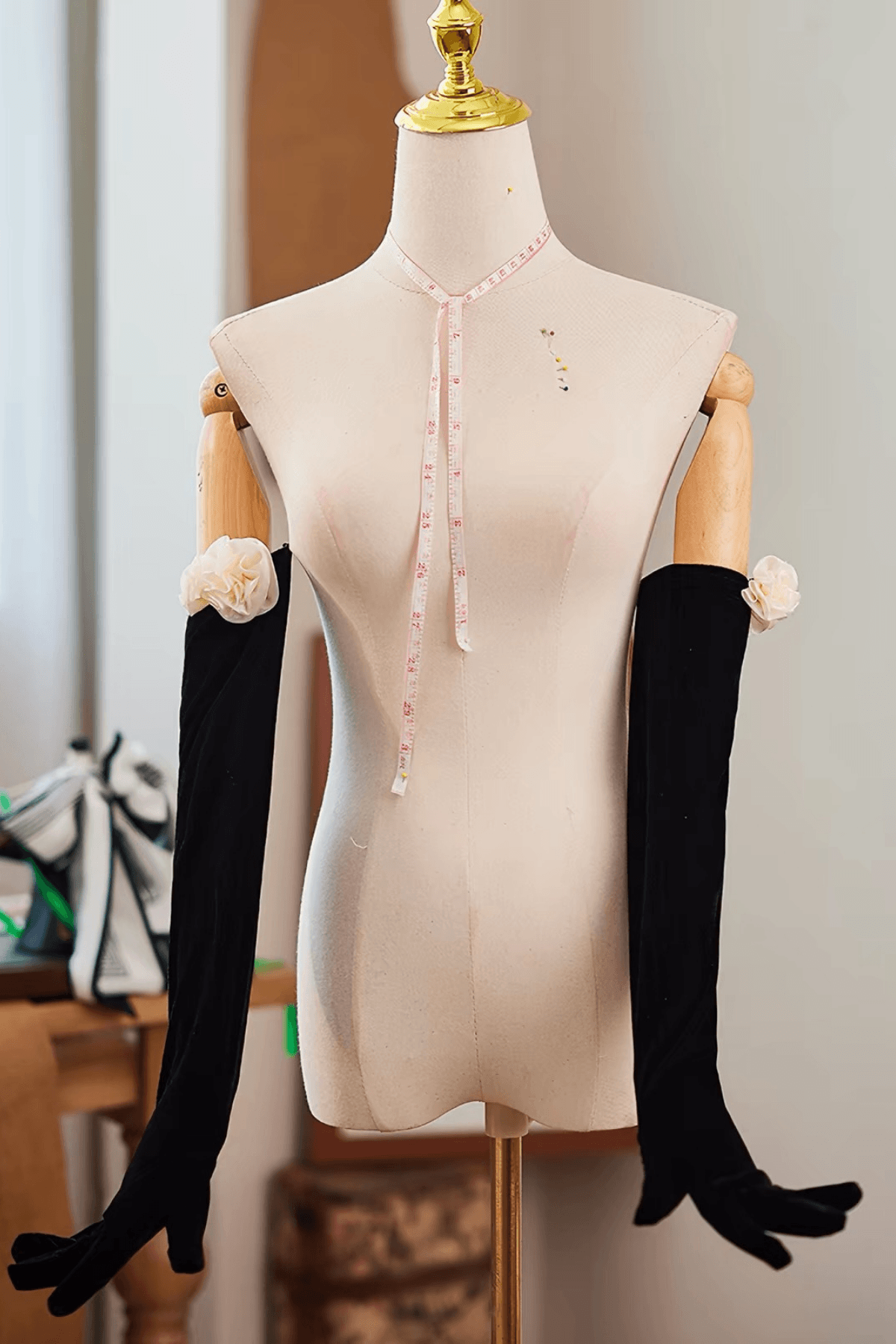 3D Flower Decorated Long Gloves