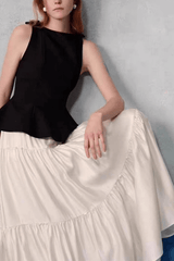 Two Piece Maxi Set Layered Skirt