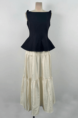 Two Piece Maxi Set Layered Skirt