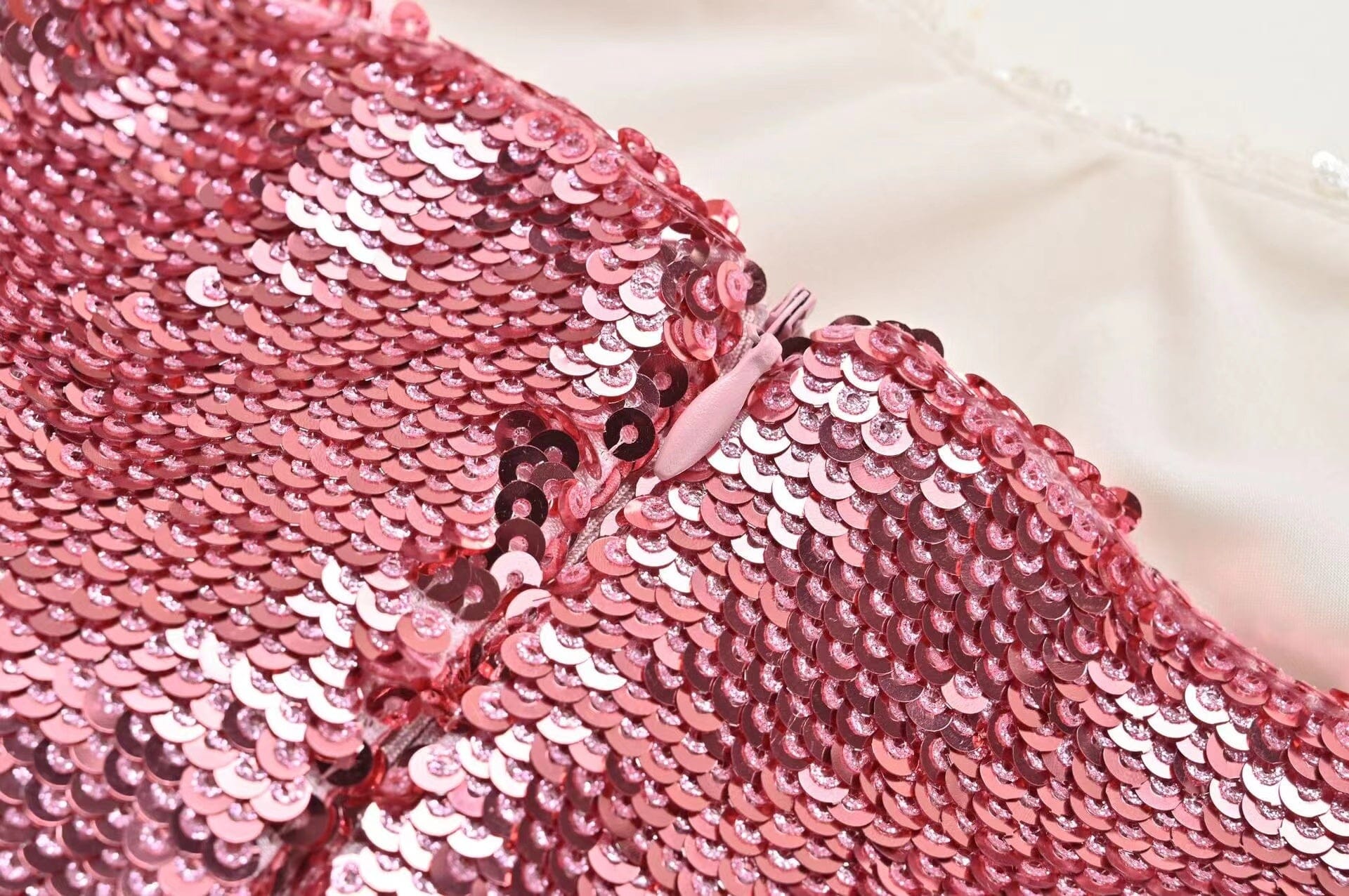 Embellished Sequin Mini Dress In Pink