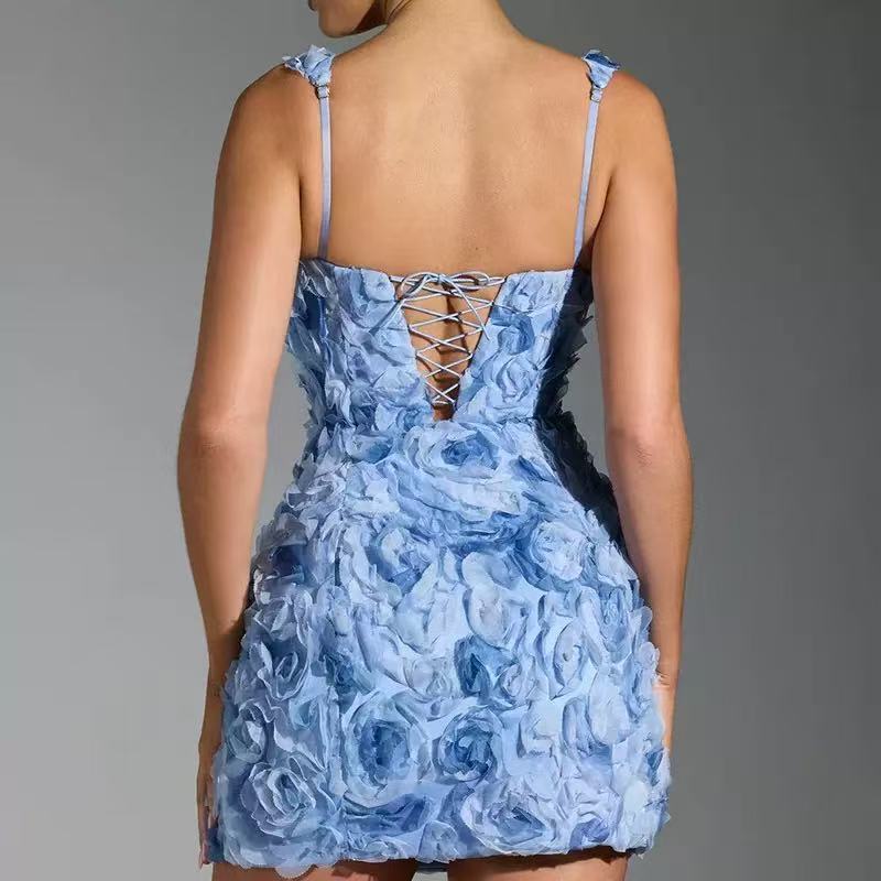 Floral Square Neck Mini Dress